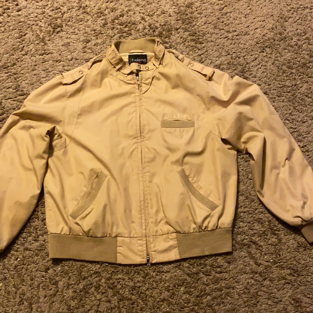 Men’s beige bomber jacket